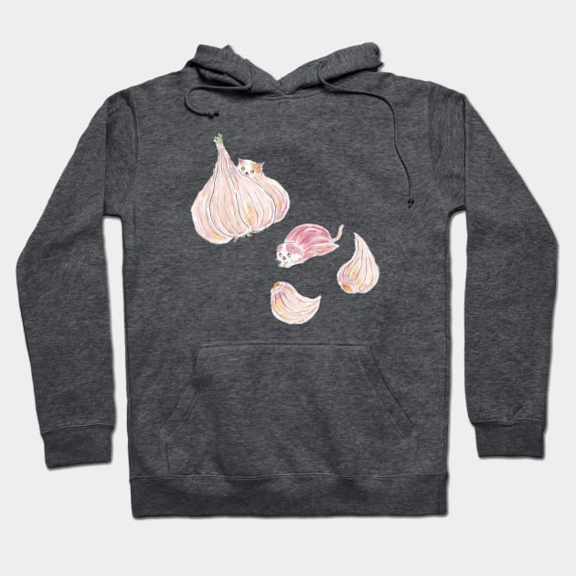 Garlic Cats Hoodie by TOCOROCOMUGI